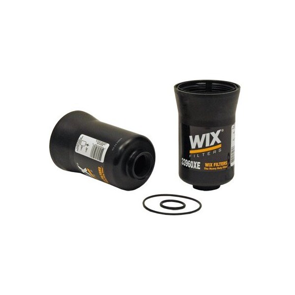 Wix Filters Spin-On, 4.02" Diameter x 6.39" Length, 7 Micron Glass Element, Black, With Gasket 33960XE - main